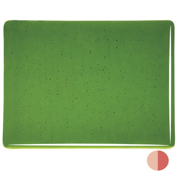 BULLSEYE 1213-30F  3mm transparentní ginko zelená, nabíhavá barva 51x89cm=0,45qm