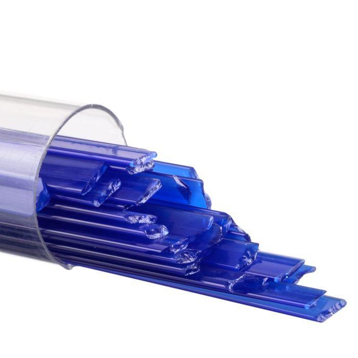 BULLSEYE nudle 0147 opálová tmavá kobaltová modrá   průřez 1x45 mm , délka 45 cm , 25-35 ks v balení