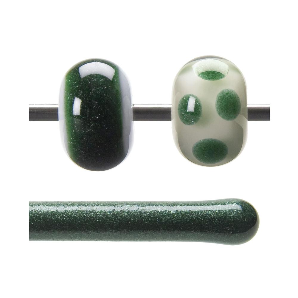 BULLSEYE tyčinky 6 mm 1112 F tmavá zelená transparentní min.obj. 10 ks