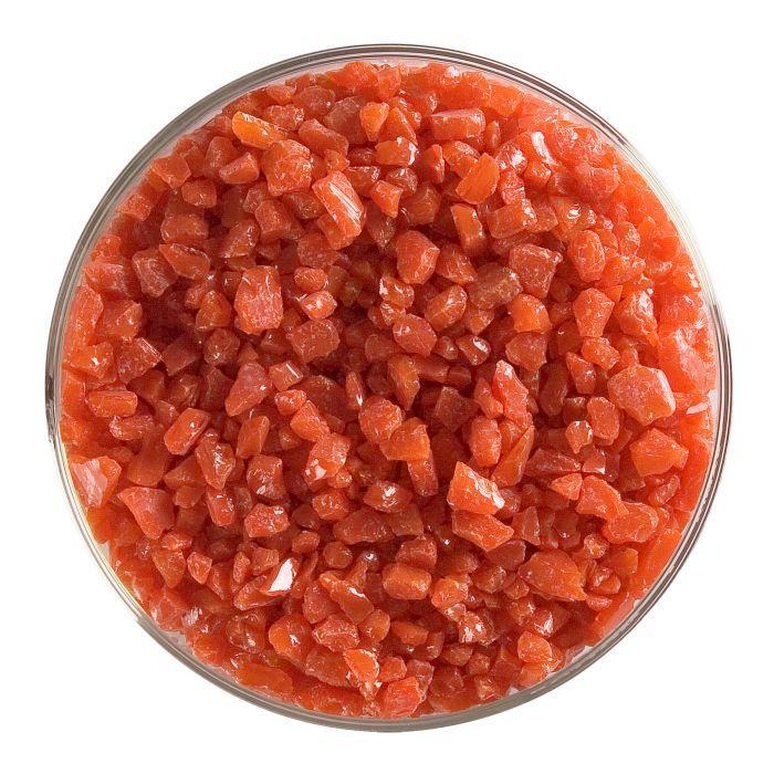 BULLSEYE 0024 F hrubá frita 2270 g rajčatová červená opálová