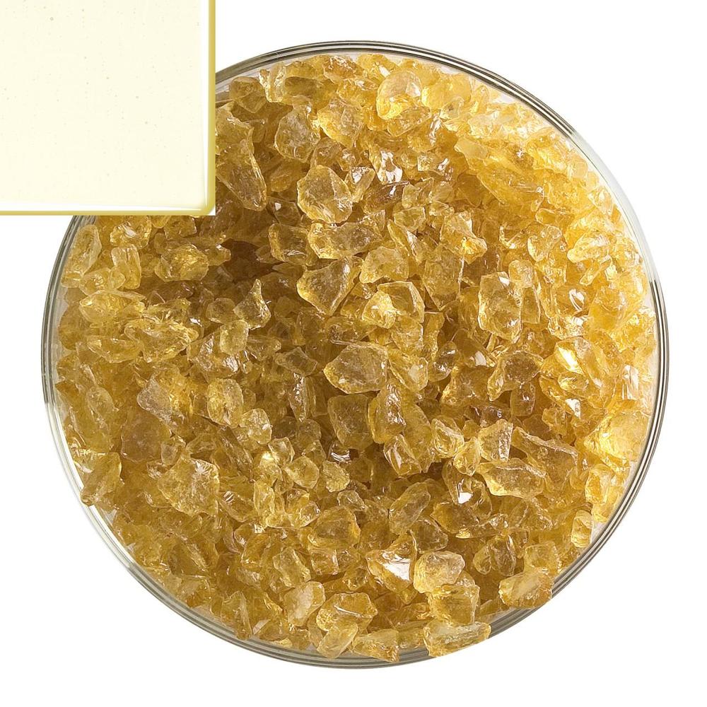 BULLSEYE 1838 F hrubá frita 455 g odstín tmavý amber transparentní