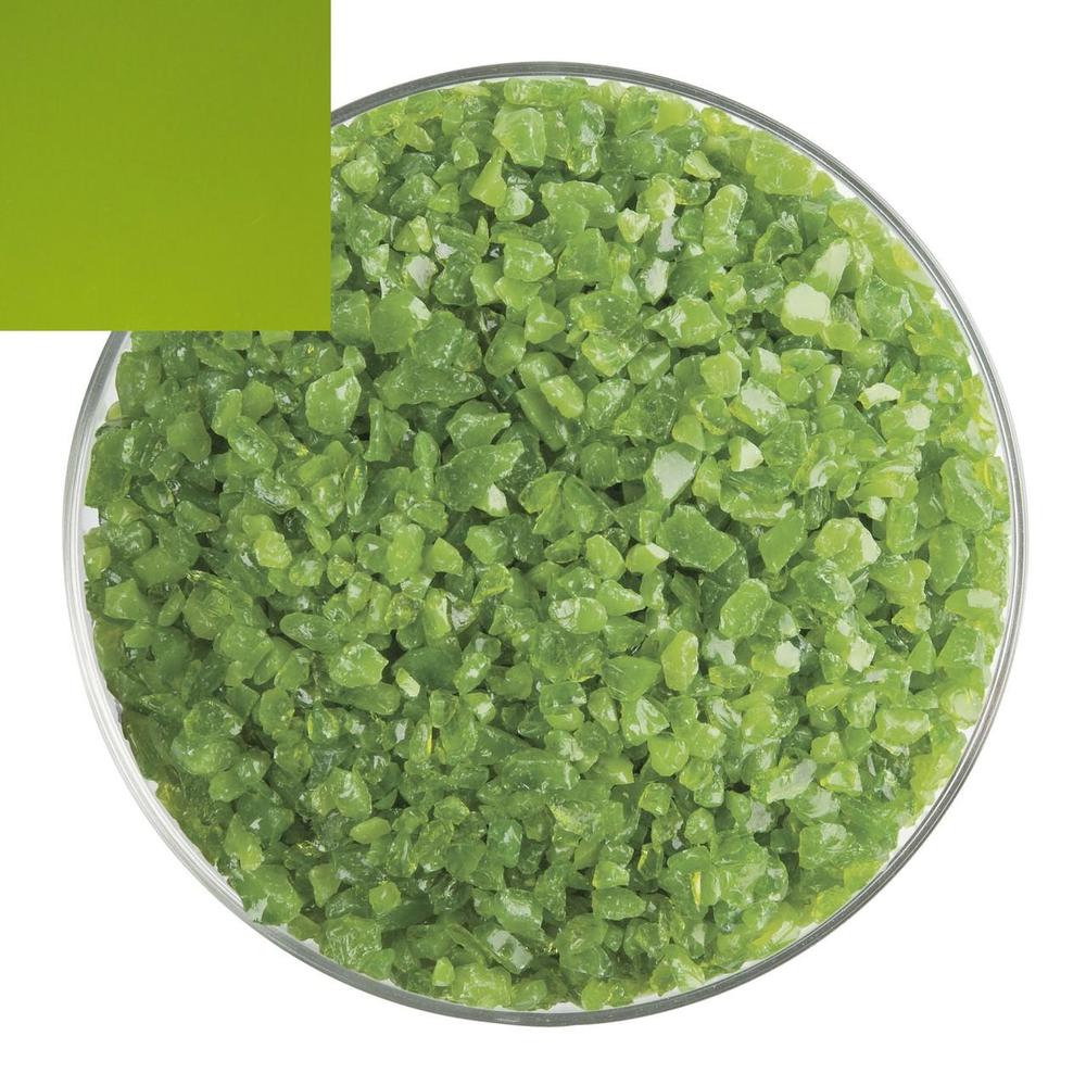 BULLSEYE 0312 F hrubá frita 455 g hráškově zelená opálová