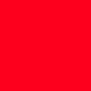 BULLSEYE 1022-30F transparentní červená  51 x 90 cm
