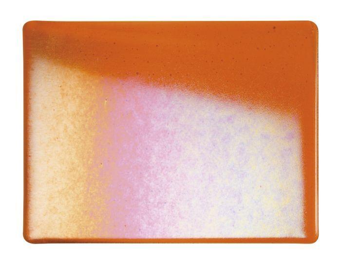 BULLSEYE 1025-31Fi transparentní světlá oranžová iri  51 x 90 cm